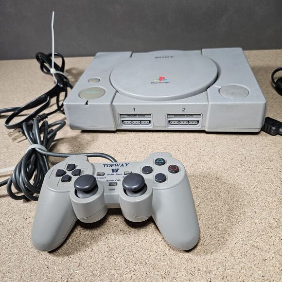 Sony Playstation 1 SCPH-7001 Console Double Shock Game System Tested Works PS1 - Picture 1 of 13